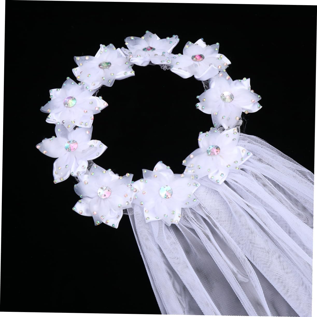 BESTYASH Wedding Veil Tiara for Bridal Veils Flowers Garland Headwear for Women Girl Dresses for Wedding Hair