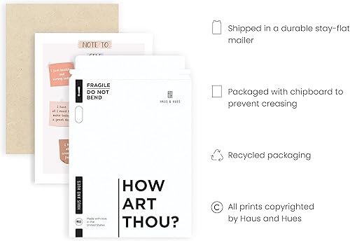 Miniatura 3 de HAUS AND HUES Carteles motivacionales para la oficina, citas inspiradoras, arte de pared, regalos de consejero, afirmaciones de amor propio, aula