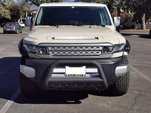 Miniatura 6 de iJDMTOY Kit de barra de luz LED ultradelgada de 25 pulgadas de montaje en pala para capó compatible con Toyota FJ Cruiser 2007-2014, incluye (1)