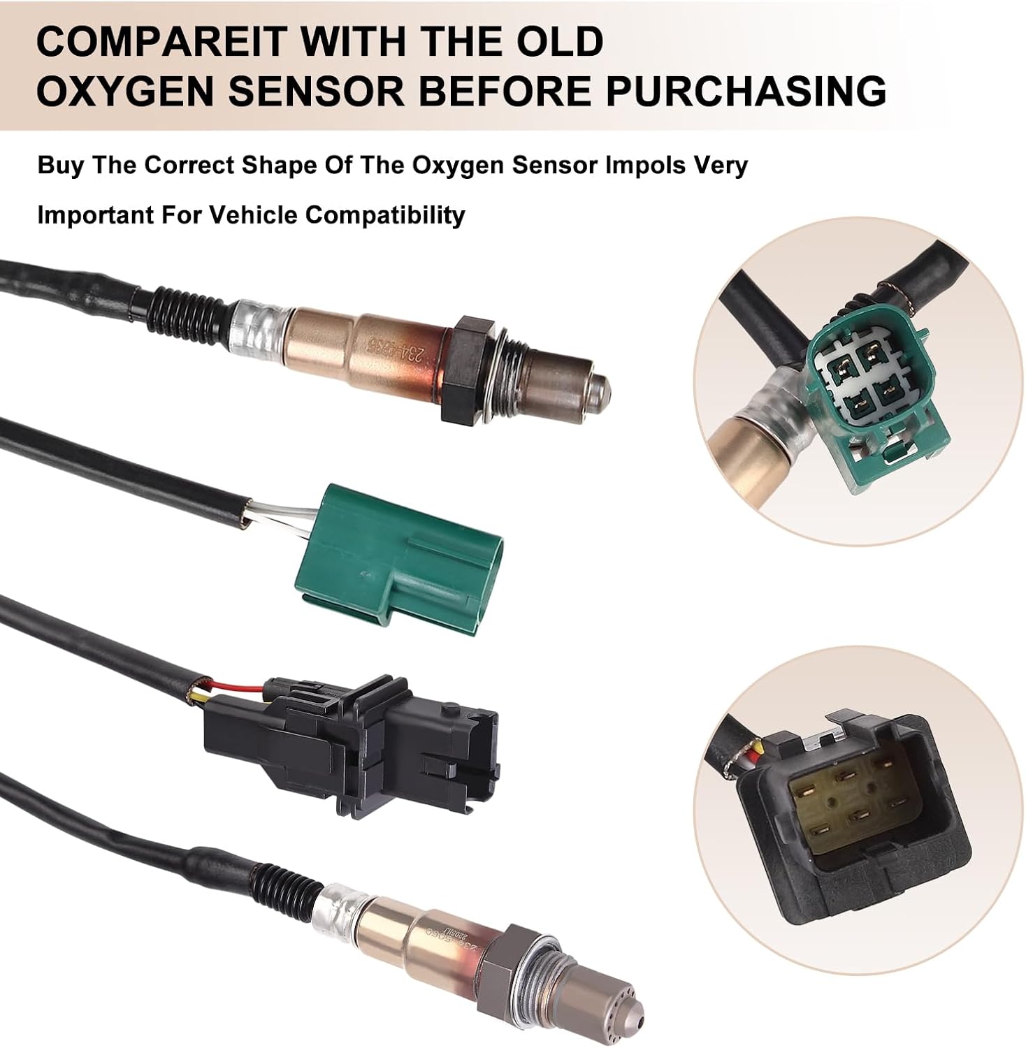 Oxygen O2 Sensor Upstream Downstream Fits for Nissan Armada Titan LE SE XE 5.6L V8 2005-2006, for Infiniti QX56 5.6L V8 2004–2006, Replace 234-5060, 22693-7Y020, 234-4835, 22690-F420A 4Pcs