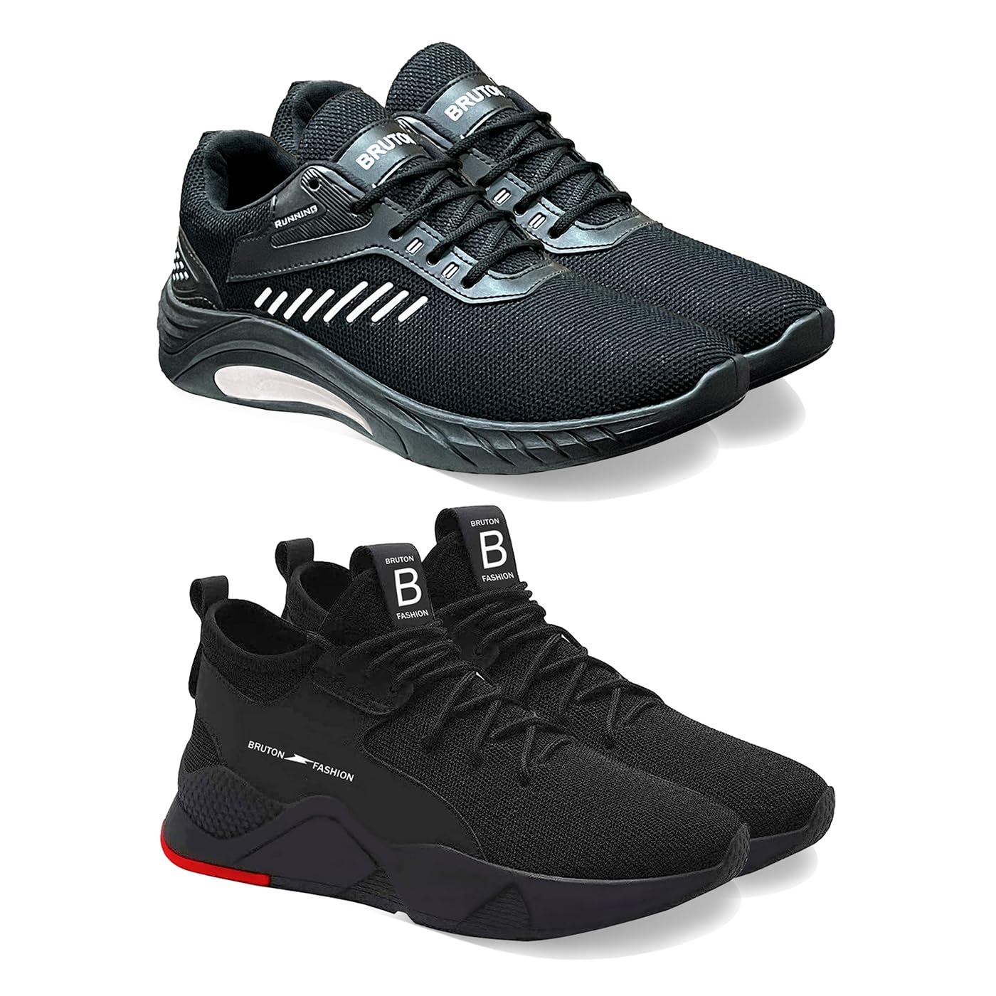 BRUTON Shoes Trendy Shoes | Shoes for Men | Shoes for Men Sneakers | Sports Shoes | Running Shoes - Black-6 (B0CKJ1RTVV) Amazon Price History, Amazon Price Tracker
