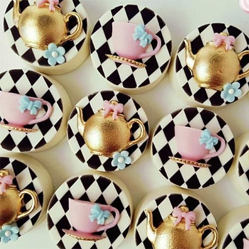 Miniatura 3 de Tetera de silicona para fondant, molde para taza de té, molde de magdalena para fiesta de té, decoración de pasteles, decoración de cupcakes,