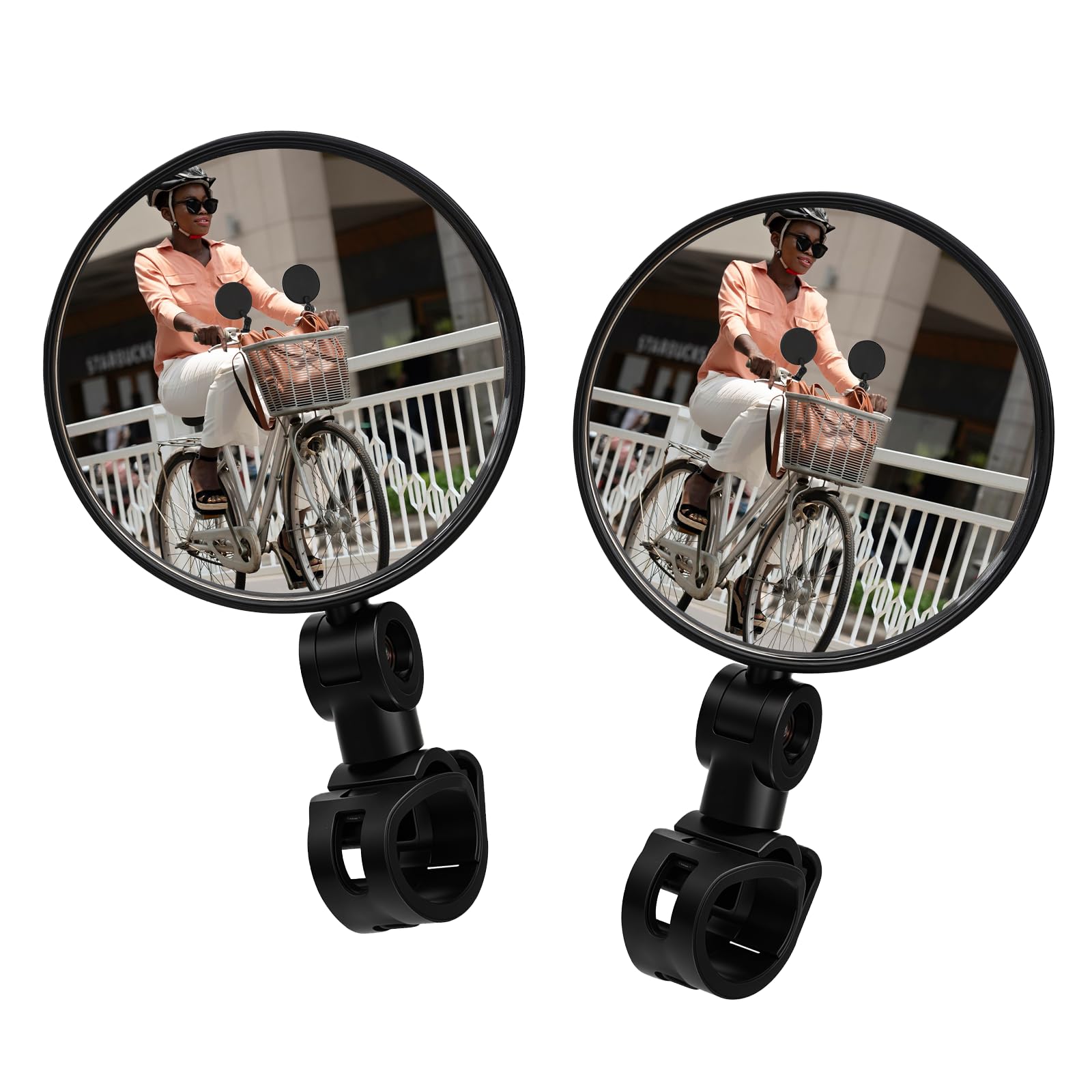 Specchietto Retrovisore Per Bicicletta – Regolabile E Antivibrazione – Ampio Angolo Di Visione – Montaggio Facile Senza Attrezzi Per Manubri 22-32 Mm - 4