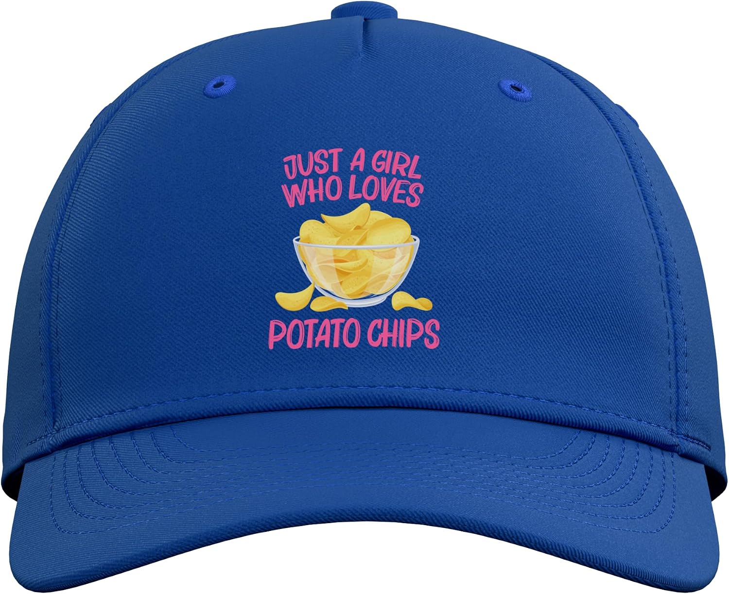 Funny Potato Chips Design for Women Girls Kids Bag of Chips Adjustable Baseball Hat image 2