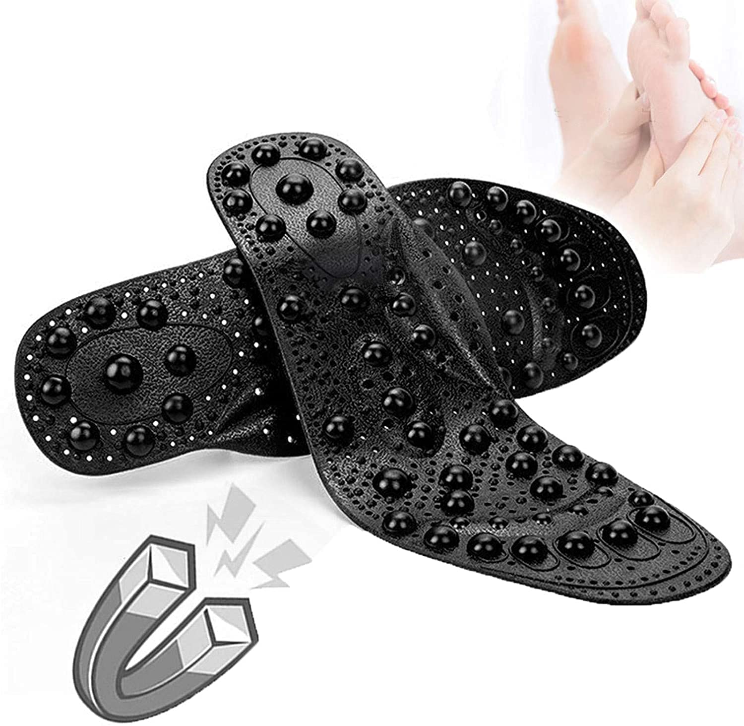 Wkładki, Wkładki do masażu magnetycznego, poduszki Body Detox Slimming Magnetic Arch Support Shoes Pads(2 Pair,L)