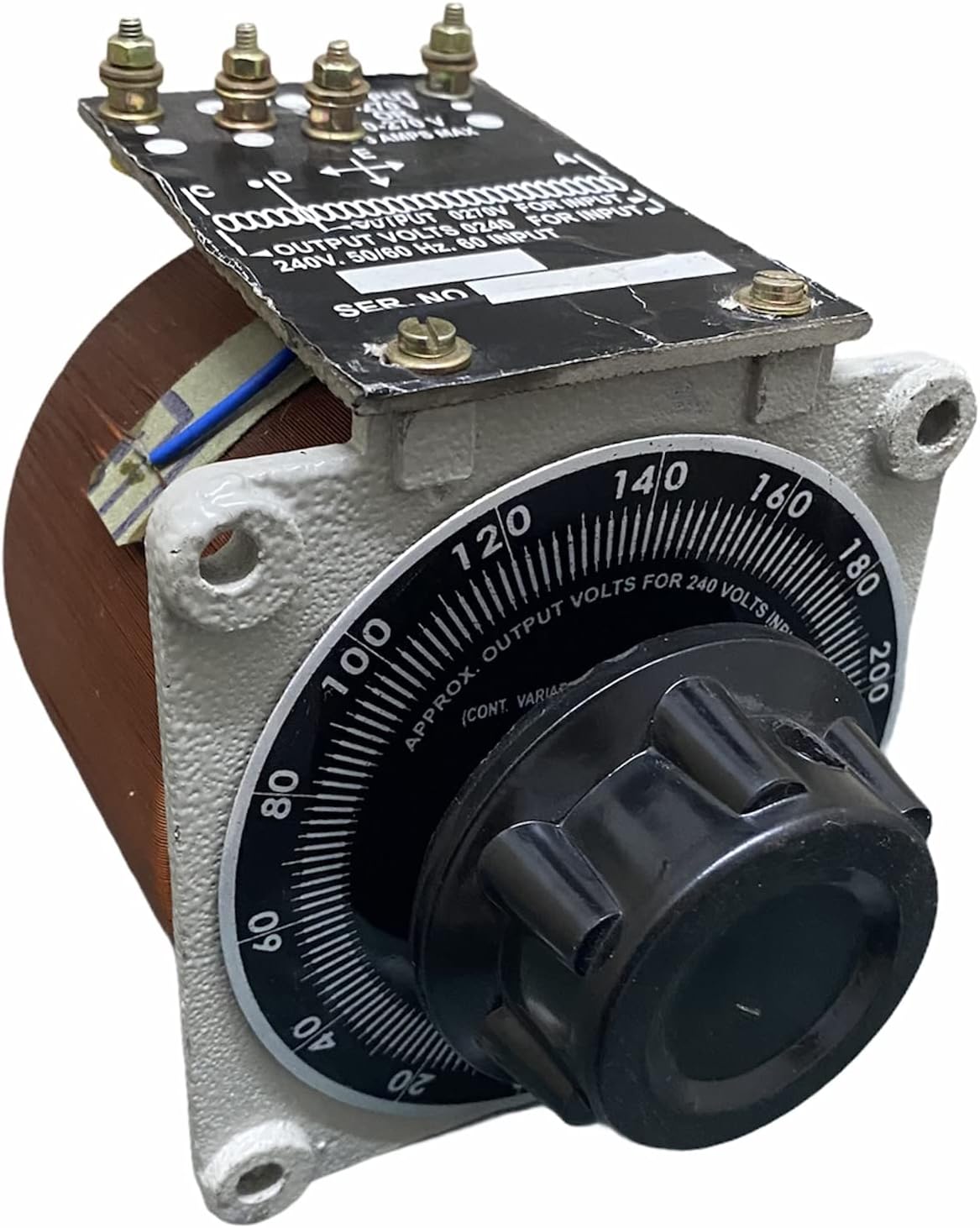 DENKO Variac/Dimmerstat/Auto transformer Single Phase 0-270V 3 Ampere Flush/Open Type with one year manufacturer warranty