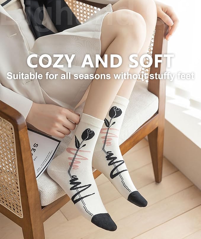 Calcetines divertidos de mujer y niña, patrón de animales miniatura 5