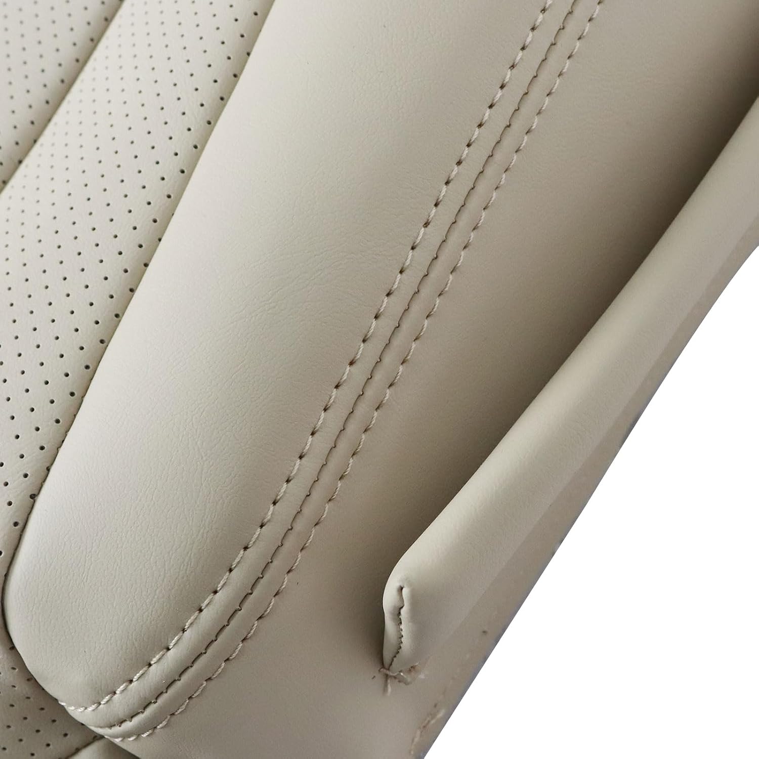 GXARTS Tan Driver Side Bottom Replacement Perforated Leather Seat Cover Compatible with Lexus LS430 2001 2002 2003 2004 2005 2006