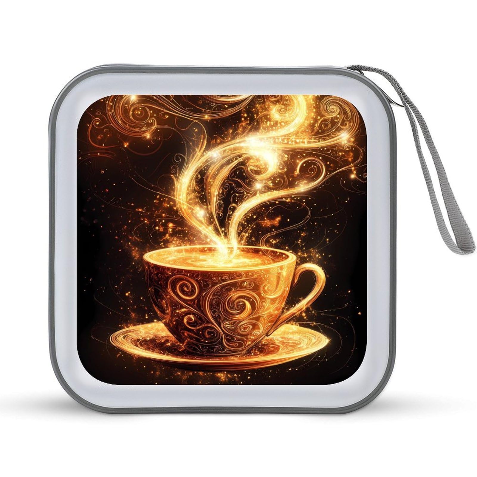 Magices Coffee CD Case Plastic DVD Case Holder Wallet Disc Storage Organizer for Car Travel