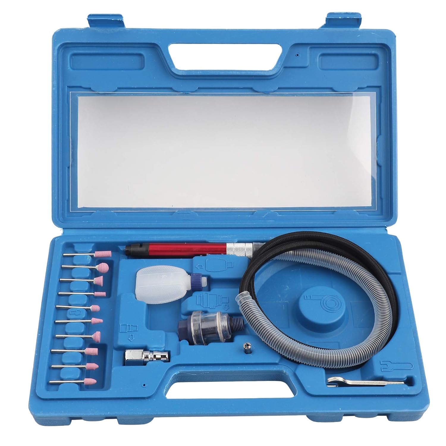 19Pcs Air Micro Die Grinder Kit,54000rpm High Speed Light