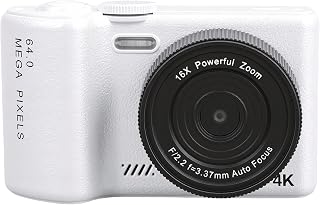 64MP Digital Camera, 4K Video Recording 16X Digital Zoom 3 Inch Flip Screen WiFi for Photography with LED Flash Time Lapse Slow Motion, for Travel Vlogging