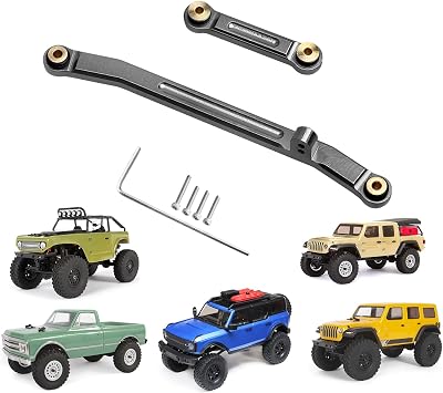Steering Rod Tie Links Aluminum for Axial SCX24 Deadbolt Gladiator Wrangler JLU C10 B17 4WD 1/24 RC Rock Crawler Upgrade Parts