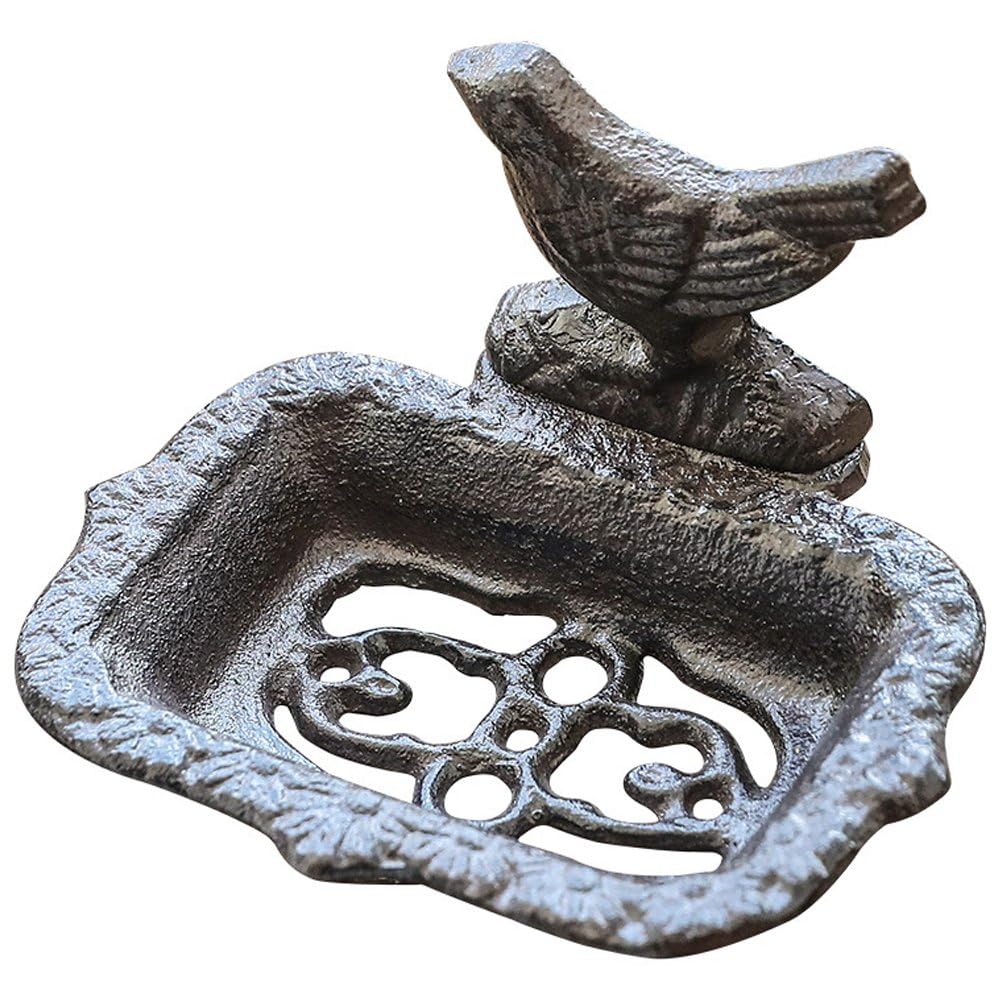 Porte-Savon Fonte Rétro Boîte Plastique Salle de Bain Oiseau