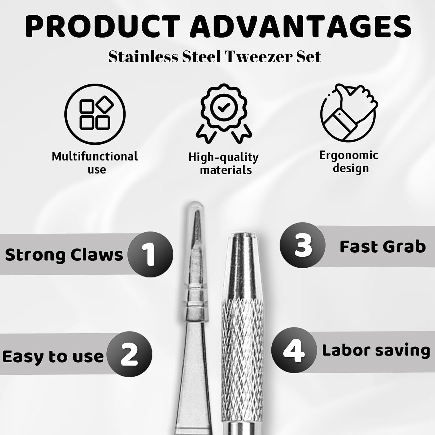 8PCS Baking Tweezers, Cake Decorating Tweezers Jewelry Grabber image 4