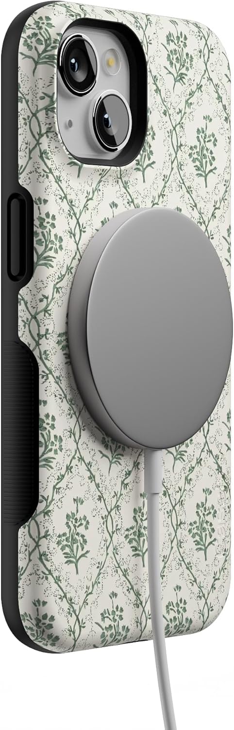 Casely iPhone 13 Case | Sage Tapestry | Floral Vines | Bold Protective Design | Compatible with MagSafe