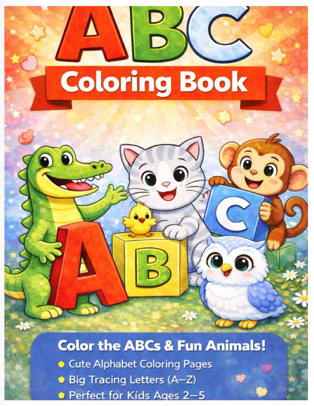 ABC Animals Coloring Book for Kids Ages 3–6: A Fun and Educational Way to Learn the English Alphabet with Animals
