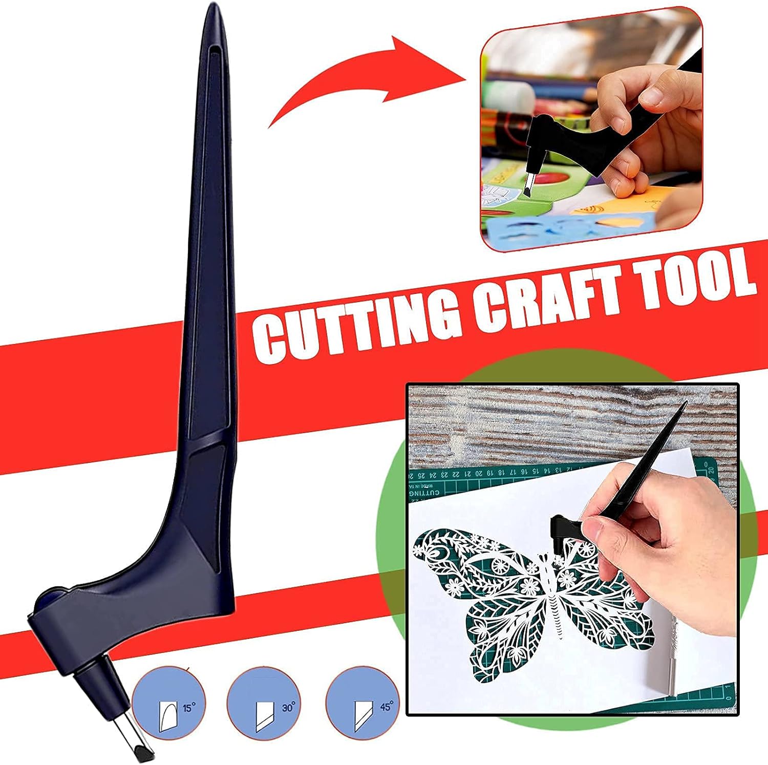 Megory Craft Cutting Tools, Handheld Engraving Pen,Stainless Steel