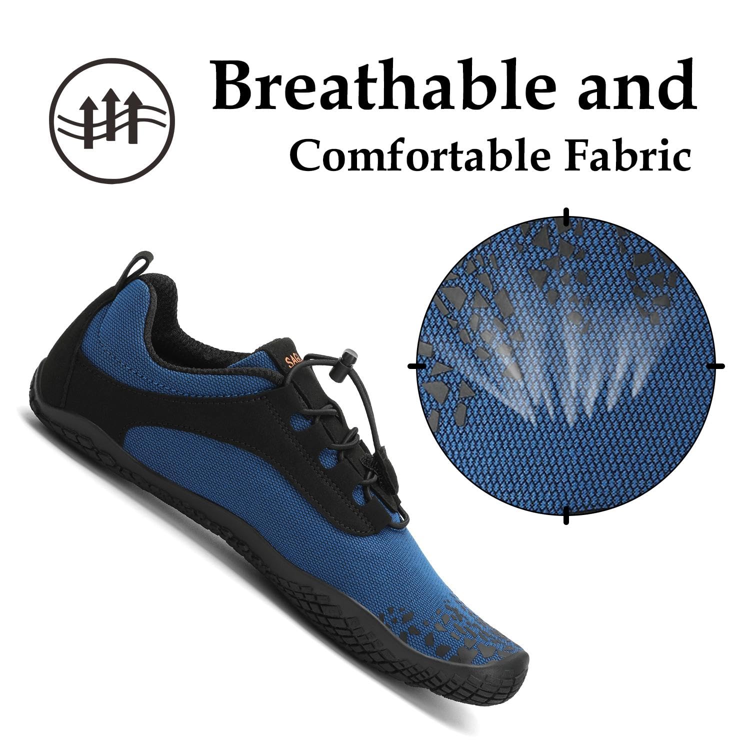 SAGUARO Scarpe Barefoot Minimaliste Uomo Donna - Scarpe Scogli Leggere Traspiranti Antiscivolo - con Padelle Larghe e Zero Gocce