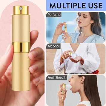 6 Pack 8ML Portable Atomizer Perfume, Blue