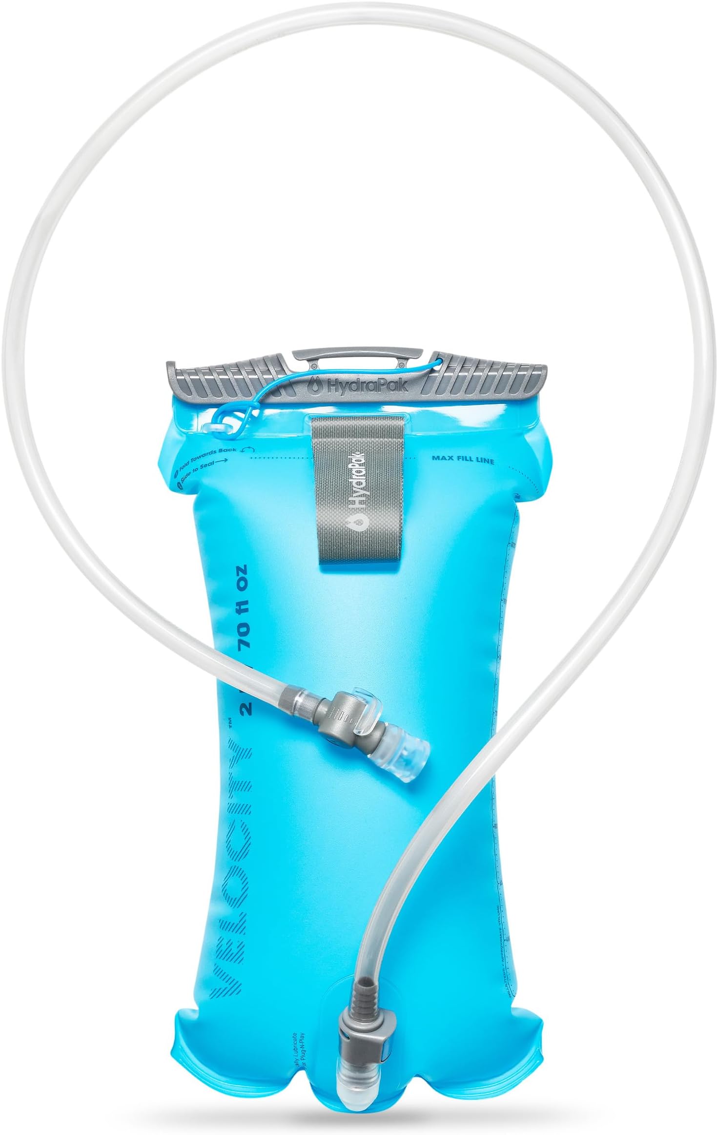 HydraPak Velocity (1.5L or 2L Hydration Reservoir) - Slim-Profile Water Bladder/Reservoir for Hydration Pack – Self-Sealing Bite Valve, Leak Proof, Fully Reversible and Dishwasher Safe