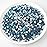 Beadsland 144pcs Flat Back Crystal Rhinestones Round Gems for Nail Art and Craft Glue Fix, Indicolite, SS40, 8.4-8.7mm