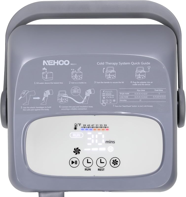 NEHOO Cold Therapy Ice Machine with Universal/Knee Pad, Pain Relief for Post-Surgery Recovery, FSA Eligible HSA, Programmable Compression Continuous Ice Circulation for Faster Swelling Reduction image 3