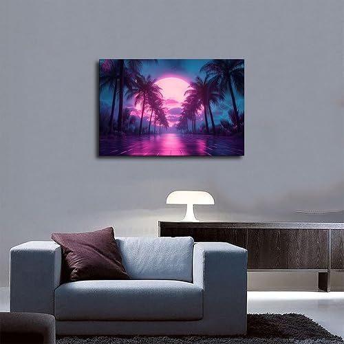 Miniatura 5 de XAHOR Neon Vaporwave Art Print  Retro Digital Aesthetic Wall Decor  Surreal Cyber Dream Poster Canvas Art Poster And Wall Art Picture Print Modern