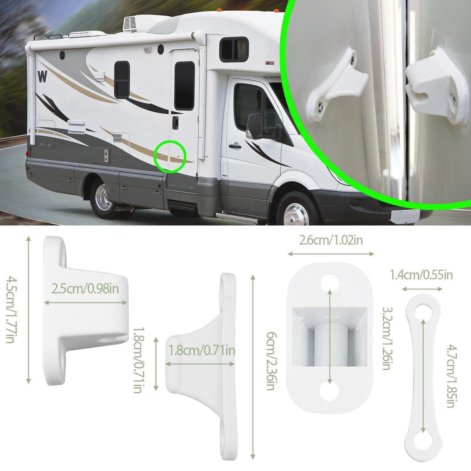 Cierres Puertas para Caravana,Cerradura Entrada para Caravana,Retenedor Puerta AutocaravanaCerradura de Puerta para Autocaravanas y Caravanas,Caravana Captura Puerta,para Autocaravanas,Caravanas