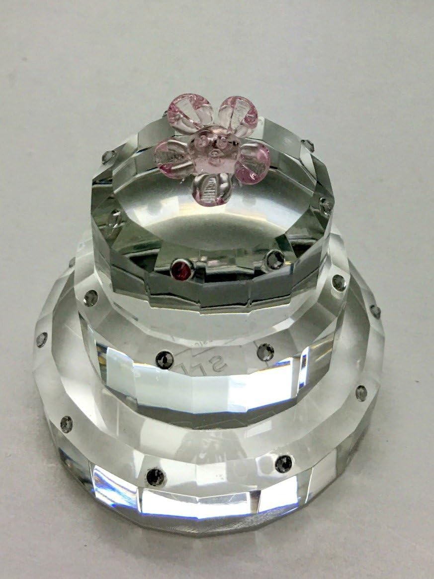 Designer Crystal 3 Tier Cake Paperweight - New in Box by Simon Design
