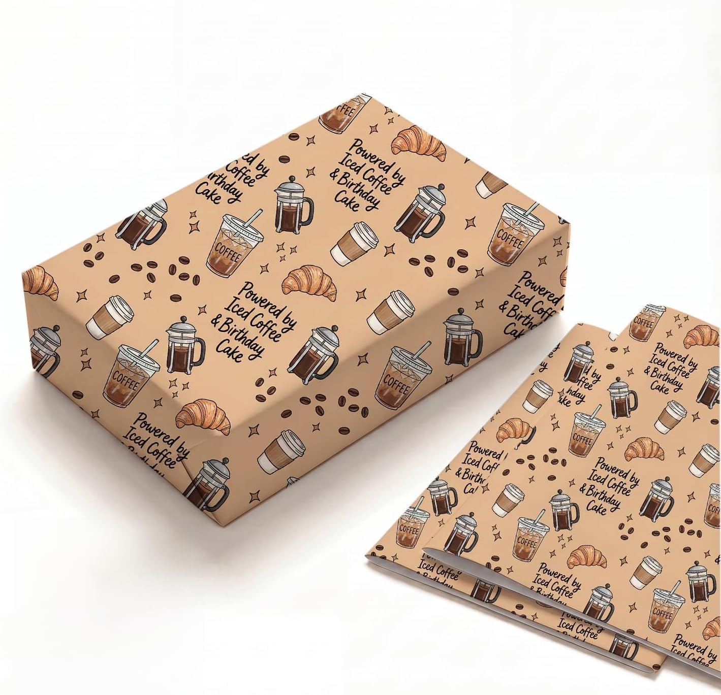 SHSEEN Hollywood Star Birthday Wrapping Paper, 19.6 x 27.5 in, 2 Sheets image 2
