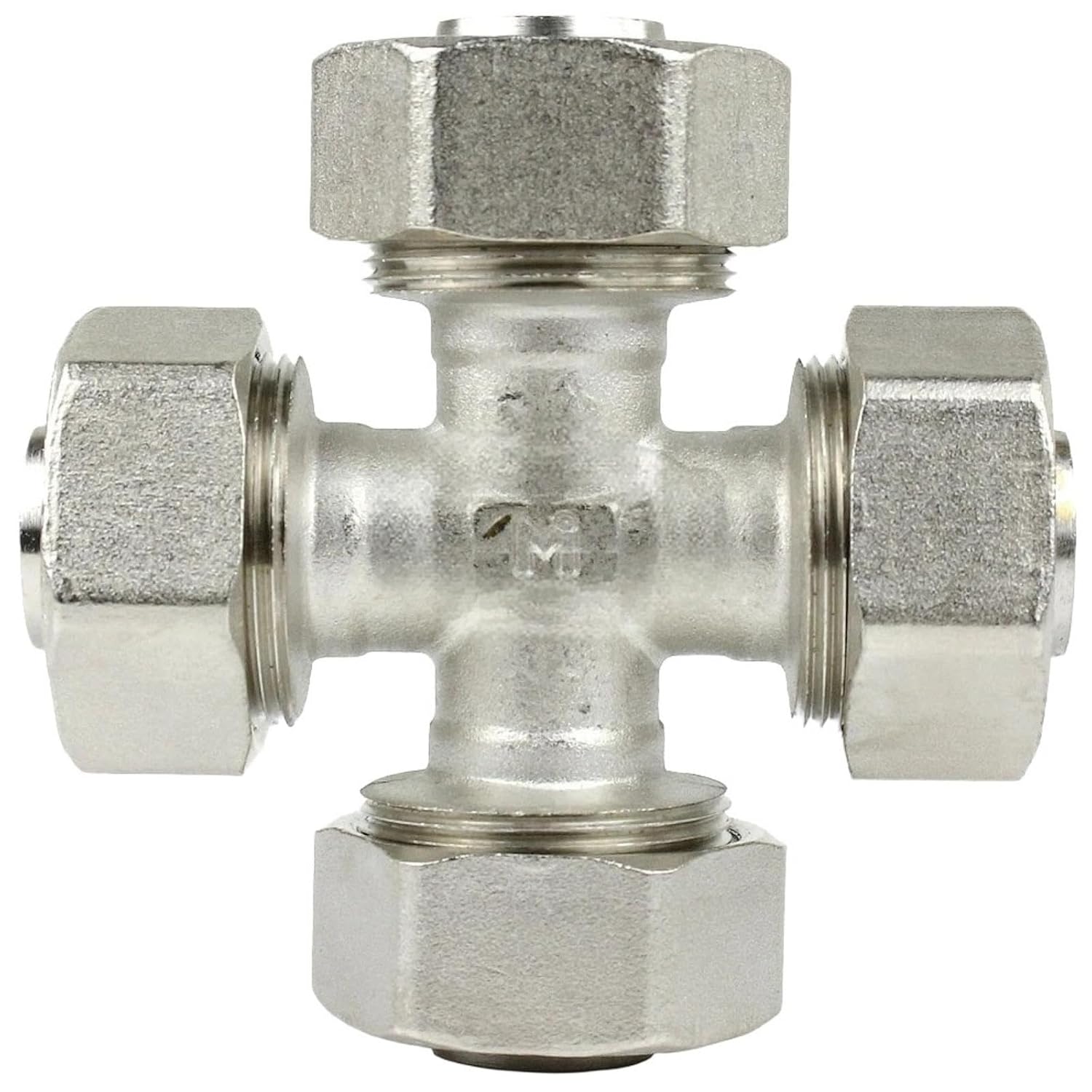 M8042 3/4" Multi Directional Cross Fitting - for Maxline Compressed Air System Multi-Branch Connection- Compressed Air Piping Fitting/Compressed Air Splitter/ 4-Way Cross Fitting- 175 Max PSI Silver