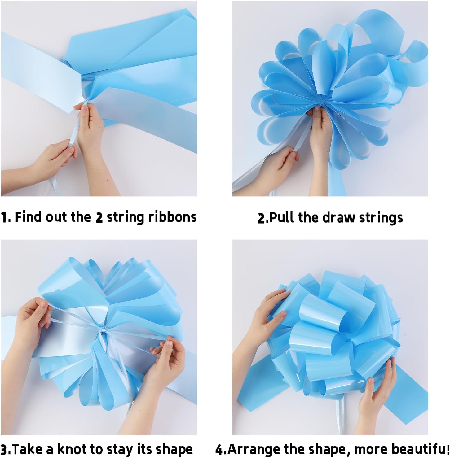 14 Inch Big Blue Bow,1Pcs Big Bow for Present,Big Gift Bow for Appliances,Bikes,Table Decorations and Party Events Decoration image 3