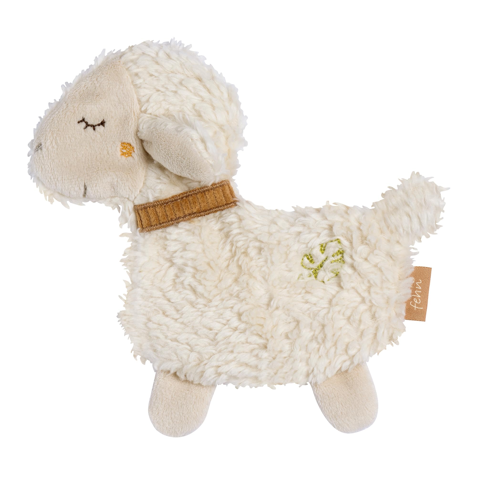 Fehn Natural Crinkle Sheep - Activity Raschel Toy with Organic Cotton (kbA) for Gripping, Playing & Making Sounds - Ideal Companion for Babies and Toddlers from 0+ Months