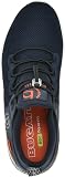 bugatti Men's Sporty sneaker with memory foam in a sporty design, elastic laces, breathable, Dark Blue, 8 UK - 7