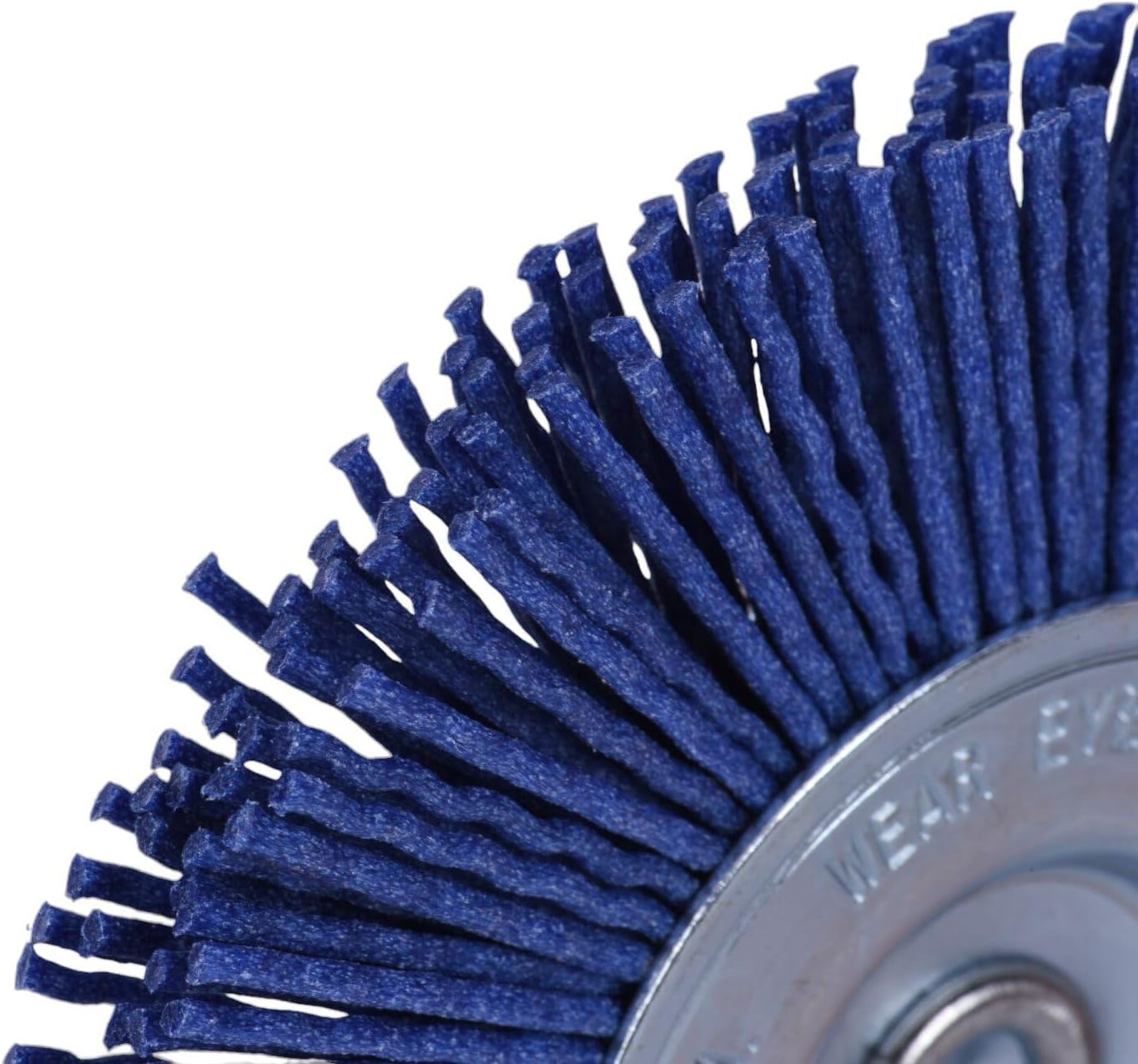 Century Drill & Tool 77443 4" Fine Nylon Radial Brush, 150 Grit, 1/4" Quick Change Shank, 4,500 RPM - Nylon Bristles for Metal, Wood, Plastic, Masonry