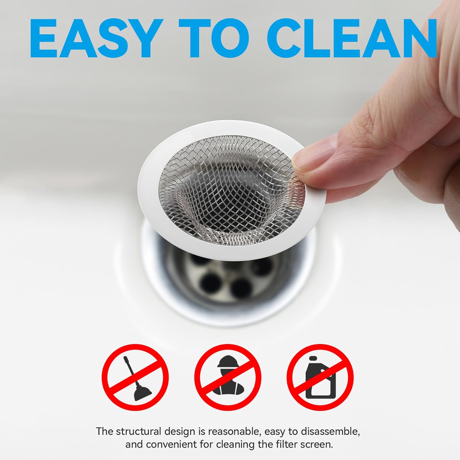 HNYYZL 2.125" Top / 1" Basket Small Drain Strainer, 2Pcs Sink Bathroom Drain Hair Catcher,RV Sink, Stainless Steel Drain Filter