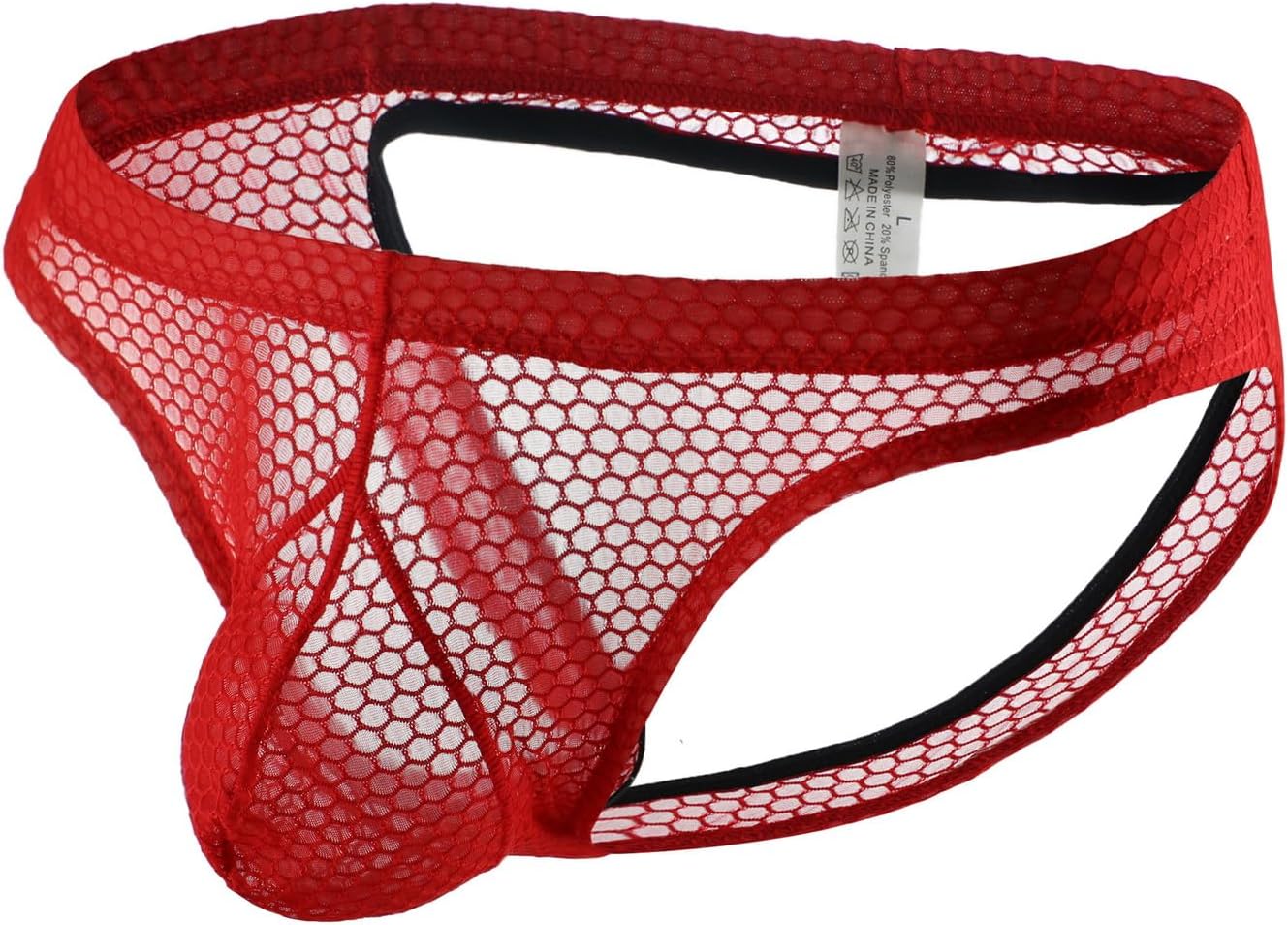 Men's Underwear Exposed Buttocks Triangular Panties Sexy Fishnet See Through Underpants