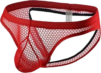 Mens Underwear Exposed Buttocks Triangular Panties Sexy Fishnet See Through Underpants