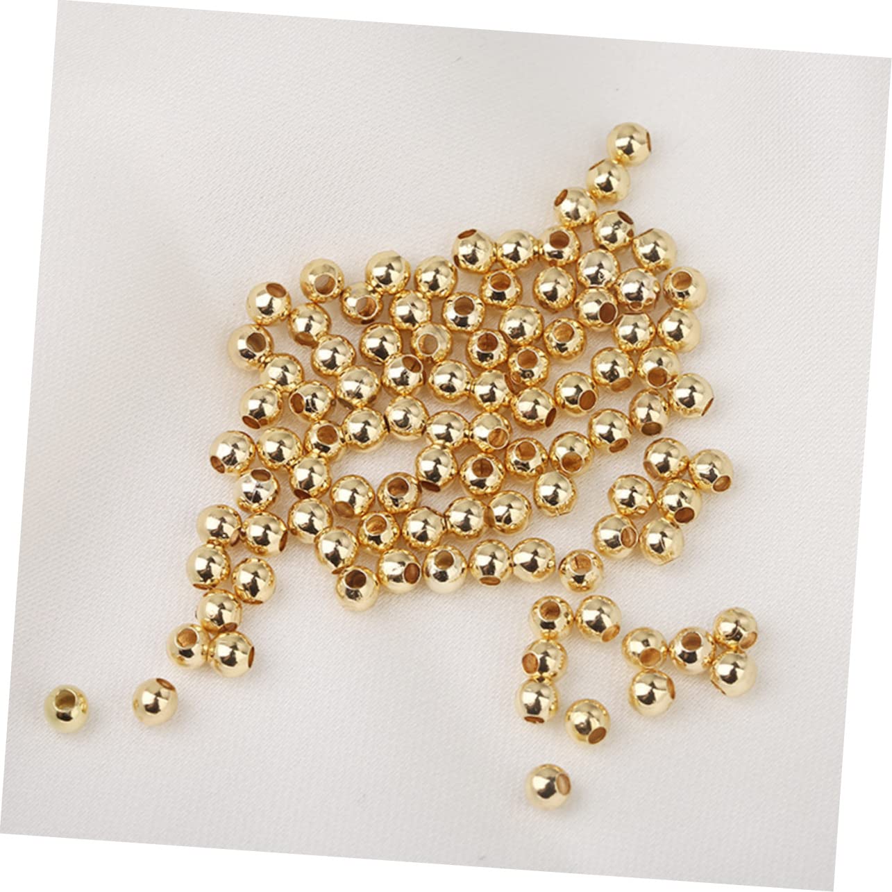 Uonlytech 300 Cuentas Espaciadoras Doradas para Joyería Diy, Cobre Ligero, Fáciles de Usar, Adecuado para Pulseras y Manualidades
