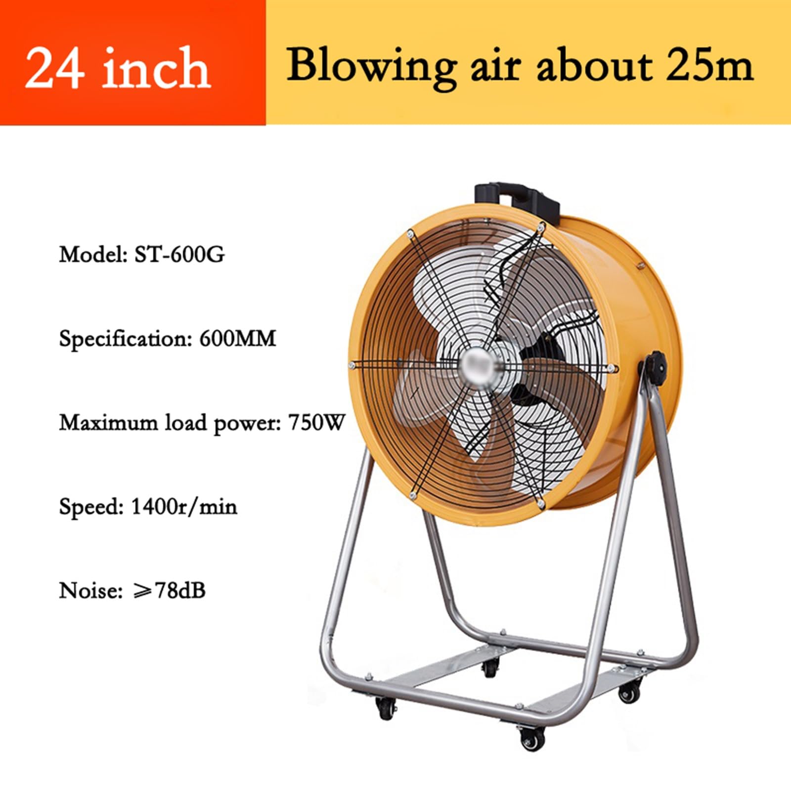 Ventilador de Piso Industrial de Acero y Aluminio