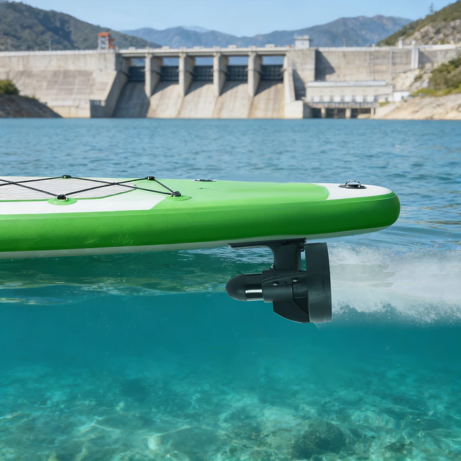 Thruster subacqueo 12 V 288 W 200 kg spinta 4-5 km/h motore elettrico per SUP tavola da surf senza batteria