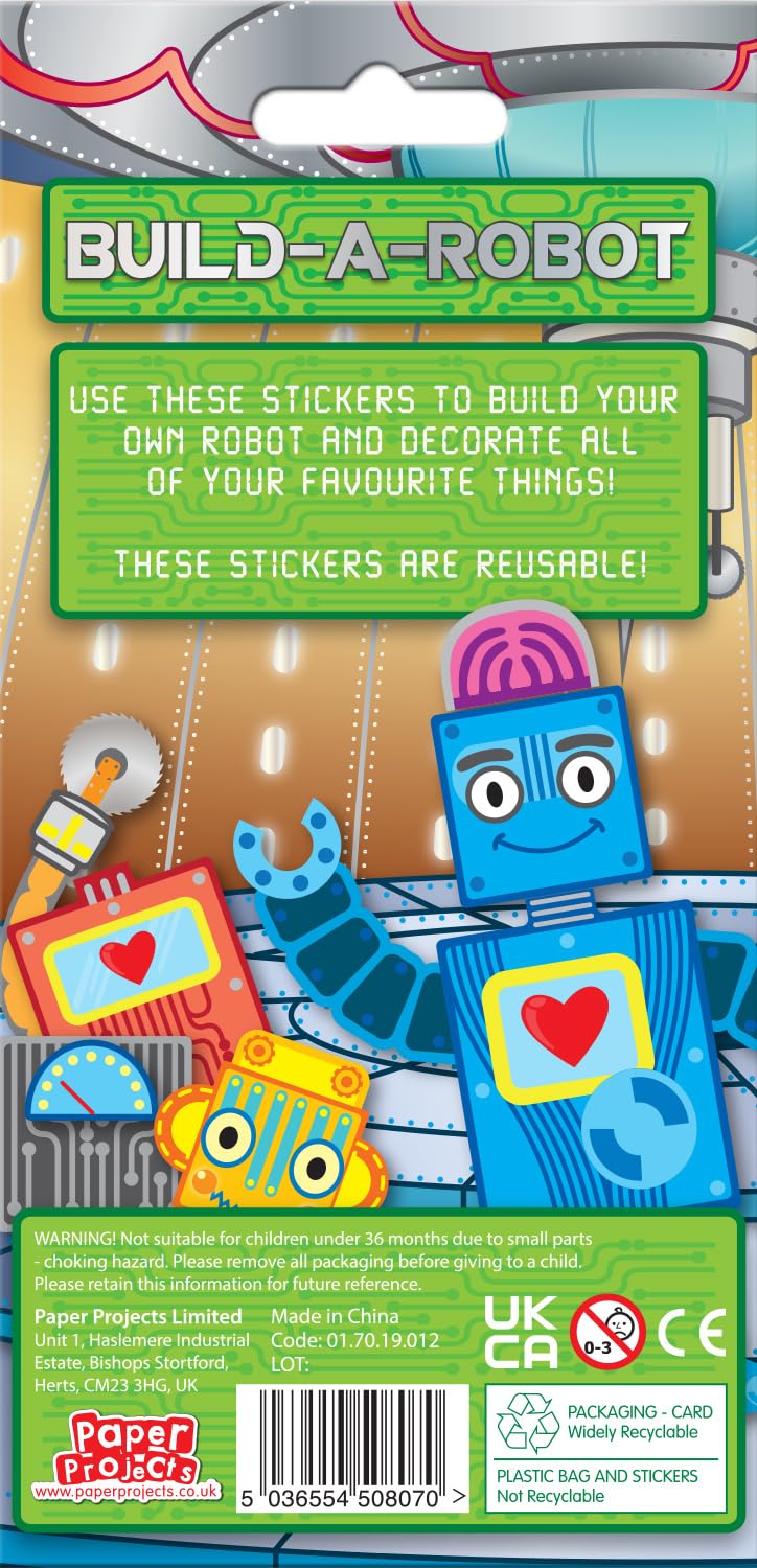 Build-A-Robot Bastelaufkleber Set – Wiederverwendbare Sticker Für Kinder, Perfekt Für Kreativprojekte