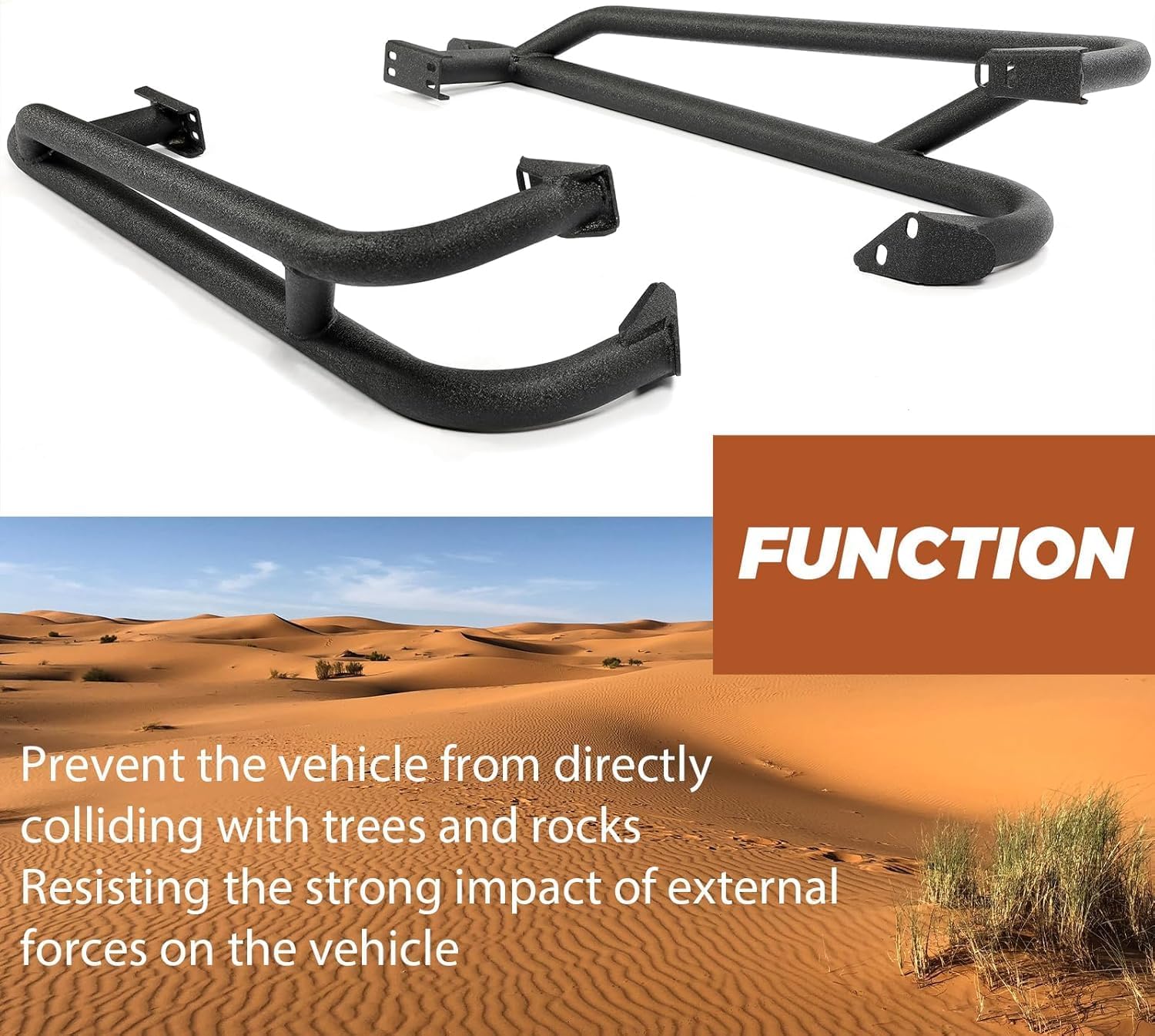 Nerf Bar Compatible with 2019+ Honda Talon 1000R 1000X Tree Kickers Rock Sliders Replace for NB-H-TAL-00