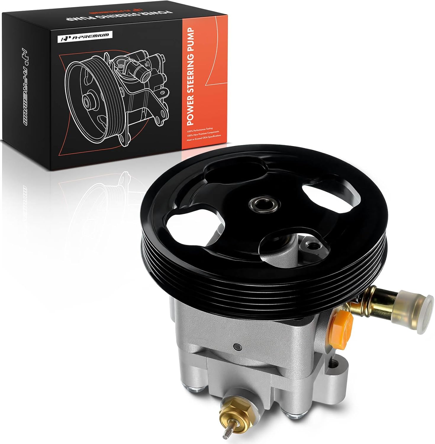 A-Premium Power Steering Pump, with Pulley, Compatible with Mazda Protege 1999-2003, Protege5 2002-2003, 1.8L 2.0L, Replace # B26K32650B