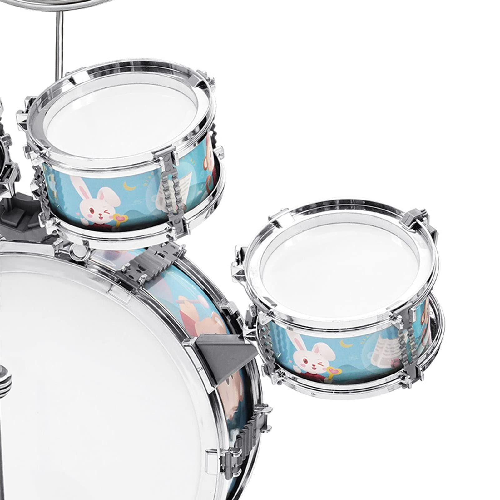 Strumenti Musicali Compatti per Bambini Set di Batteria Jazz Giocattolo Educativo Creativo per Bambini di età Superiore a 3 Anni