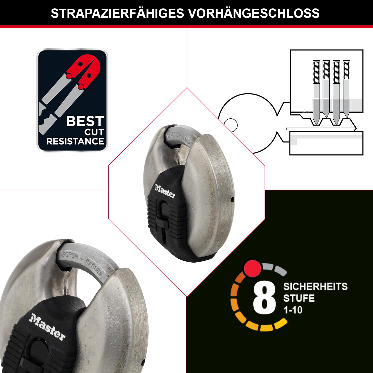 MASTER LOCK - M40EURT - 2 Excell Disc Schlösser 70mm
