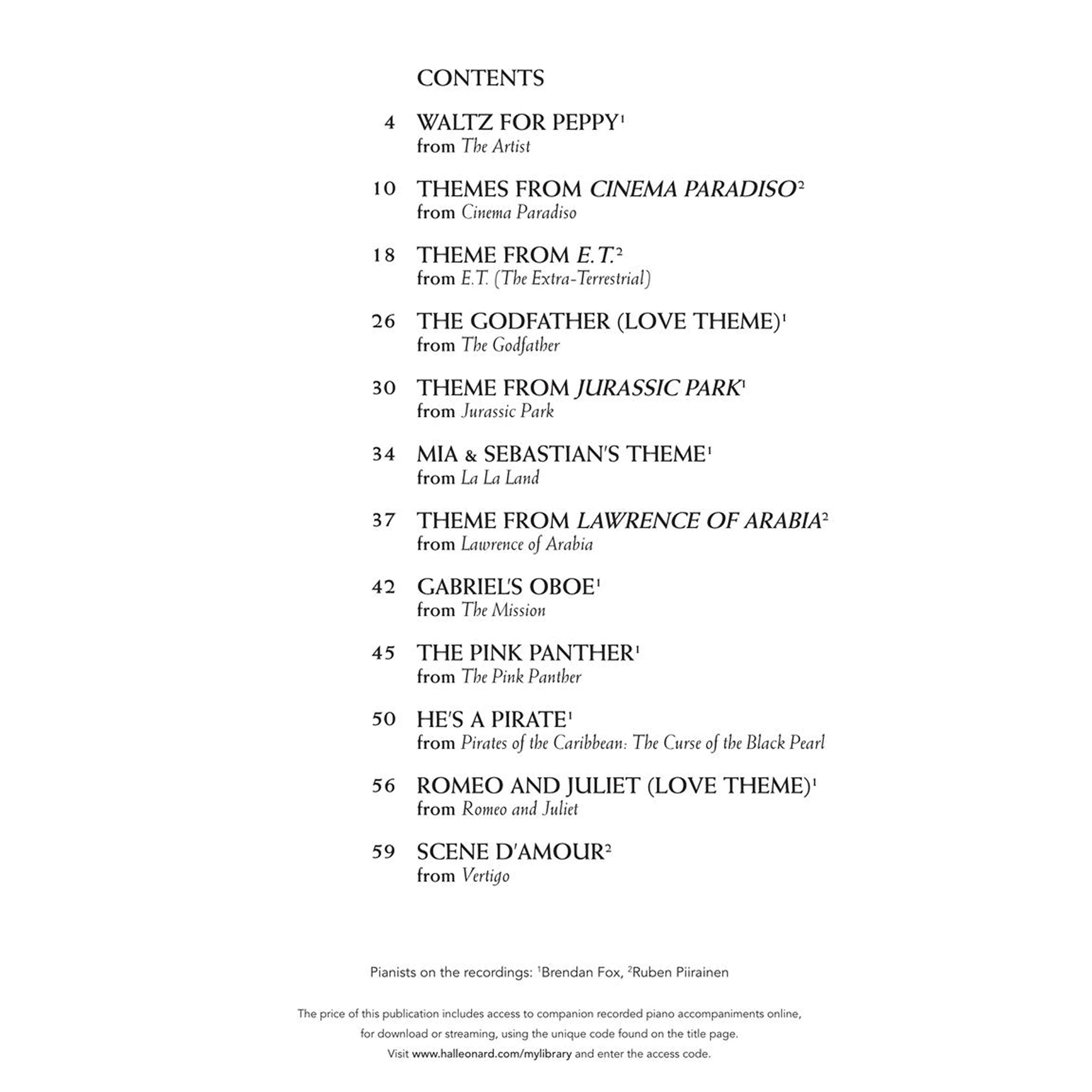 Movie Themes for Classical Players - Cello and Piano With online audio of piano accompaniments - Image 4