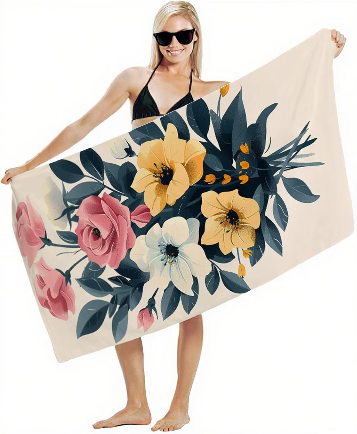 Beach Towel 90x180cm Bath Towels, Quick Dry Microfiber Towel, Sand Free, Super Absorbent, Lightweight, Compact Design, Towels for Bathroom Travel, Pool, Gym, Camping, Beach Vacation Essentials A2-955