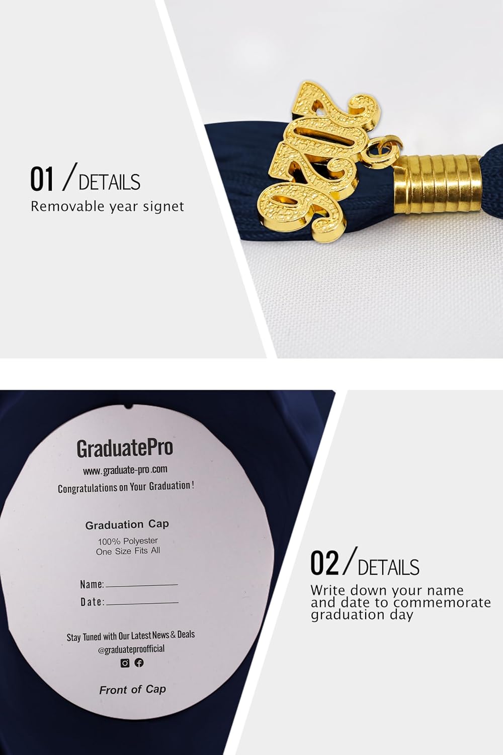 Kids Graduation Cap 2026 with Tassel for Preschool Kindergarten 14 Colors