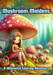 Mushroom Maidens: A Whimsical Coloring Adventure, Intricate Mushroom Girls for Your Coloring Bliss, Relax and Color: Enchanted Mushroom Maidens Await !!